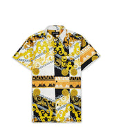 Medusa Gold Chain Short Sleeve Woven Shirt