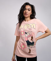 Womens Popeye Olive Oyl Short Sleeve Tee - Pink