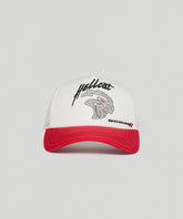 Dodge Demon Embroidery Trucker Hat - White