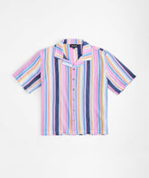 Textured Short Sleeve Button Down Shirt