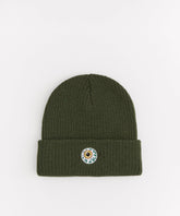 Mishka Keep Watch Embroidered Beanie - Olive Green