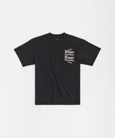 Fearless Embroidered Short Sleeve Tee - Black