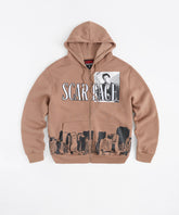 Scarface Embroidered Full Zip Hoodie - Brown