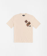 Cross Applique Short Sleeve Tee - Cream