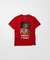 Lil Wayne Weezy F Baby Photo Short Sleeve Tee - Red