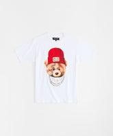 Teddy Rhinestone Short Sleeve Tee - White