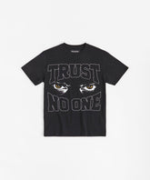 Trust No One Gold Embroidered Short Sleeve Tee - Black