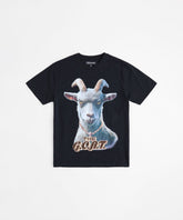 Goat Rhinestone Short Sleeve Tee - Black