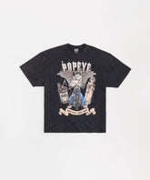 Plus Size Popeye Short Sleeve Tee - Washed Black