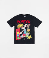 Plus Size Popeye Dunk Short Sleeve Tee - Black