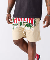 Cheech & Chong Rollin Mesh Short - Khaki