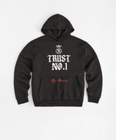 Trust No 1 Front And Back Print Hoodie - Black