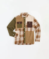 Mixed Flannel Long Sleeve Shirt
