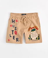 Hustler Players Club Embroidered Short - Clay