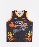 Plus Size Women Fast And Furious Basketball Jersey - Black