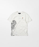 Panter Short Sleeve Graphic Print Embroidered Detail Tee - White