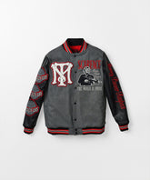 Scarface The World Varsity Jacket PU - Black And Grey