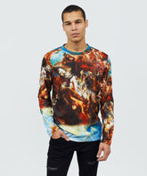 Renaissance Allover Print Long Sleeve Tee