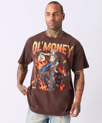 Ol' Money Short Sleeve Tee - Brown