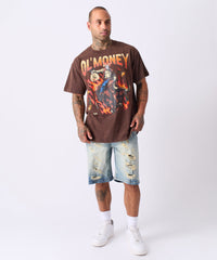 Ol' Money Short Sleeve Tee - Brown