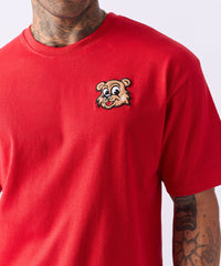 Cub Chenille Patch Short Sleeve Tee - Red