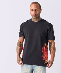 Fearless Flames Short Sleeve Tee - Black