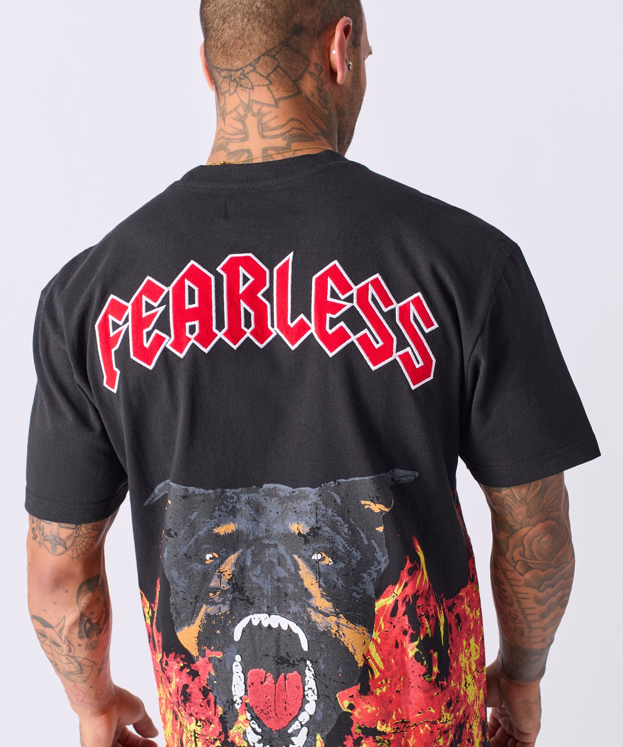 Fearless Flames Short Sleeve Tee - Black