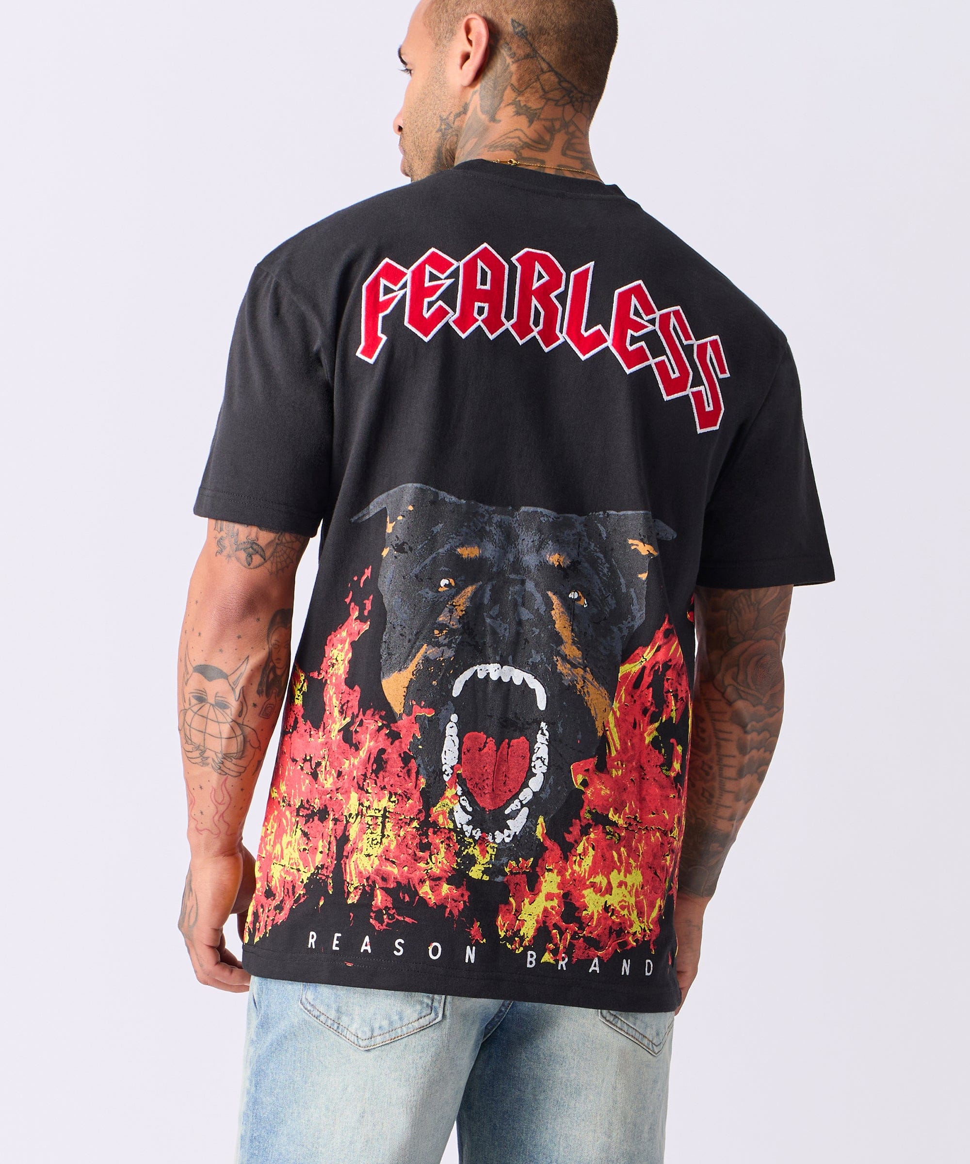 Fearless Flames Short Sleeve Tee - Black
