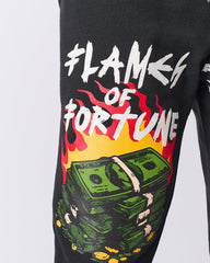 Flames of Fortune Jogger Pants - Black