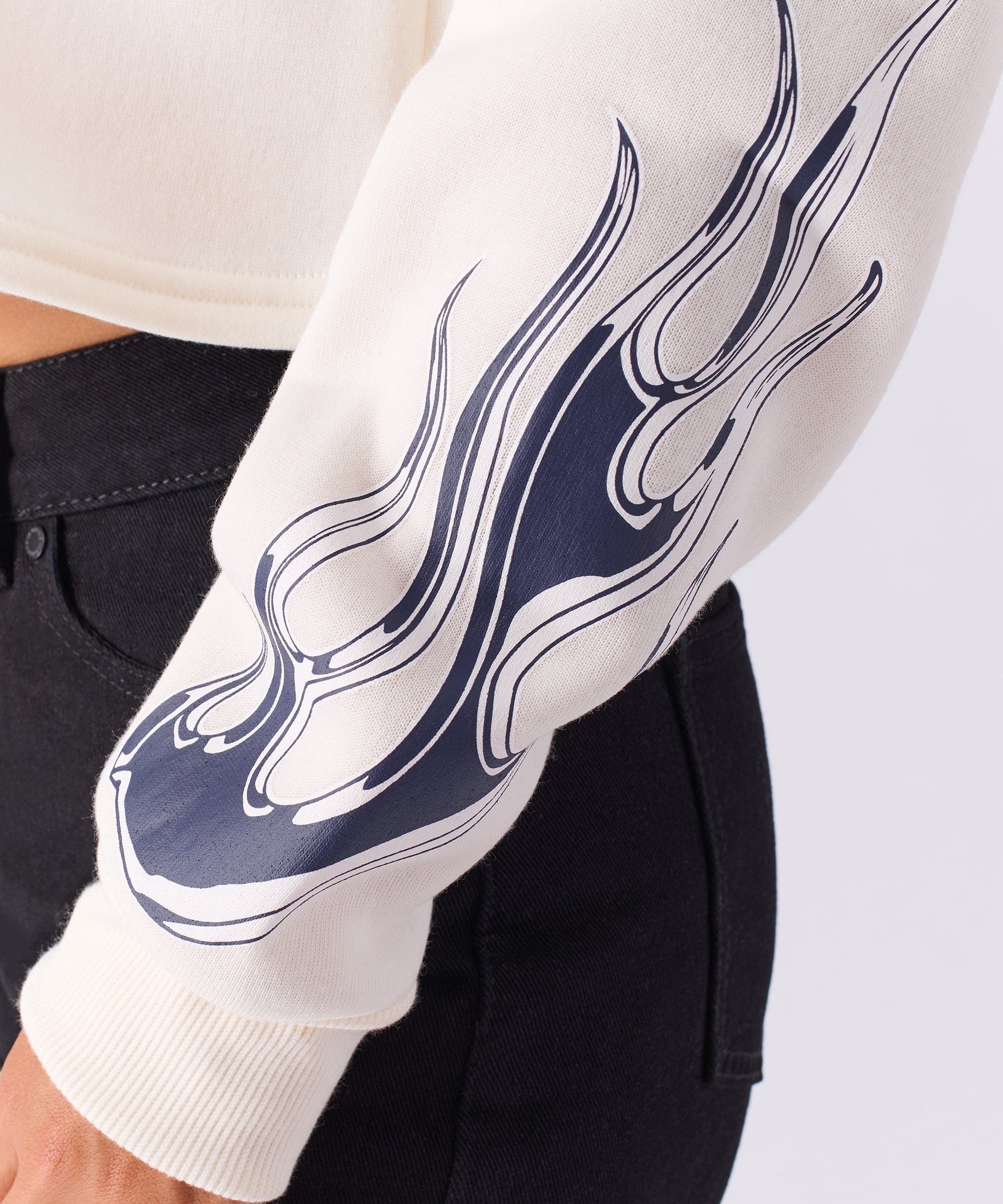 Women Brooklyn Cropped Hoodie - Cream