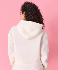 Women Homies Cropped Hoodie - Cream