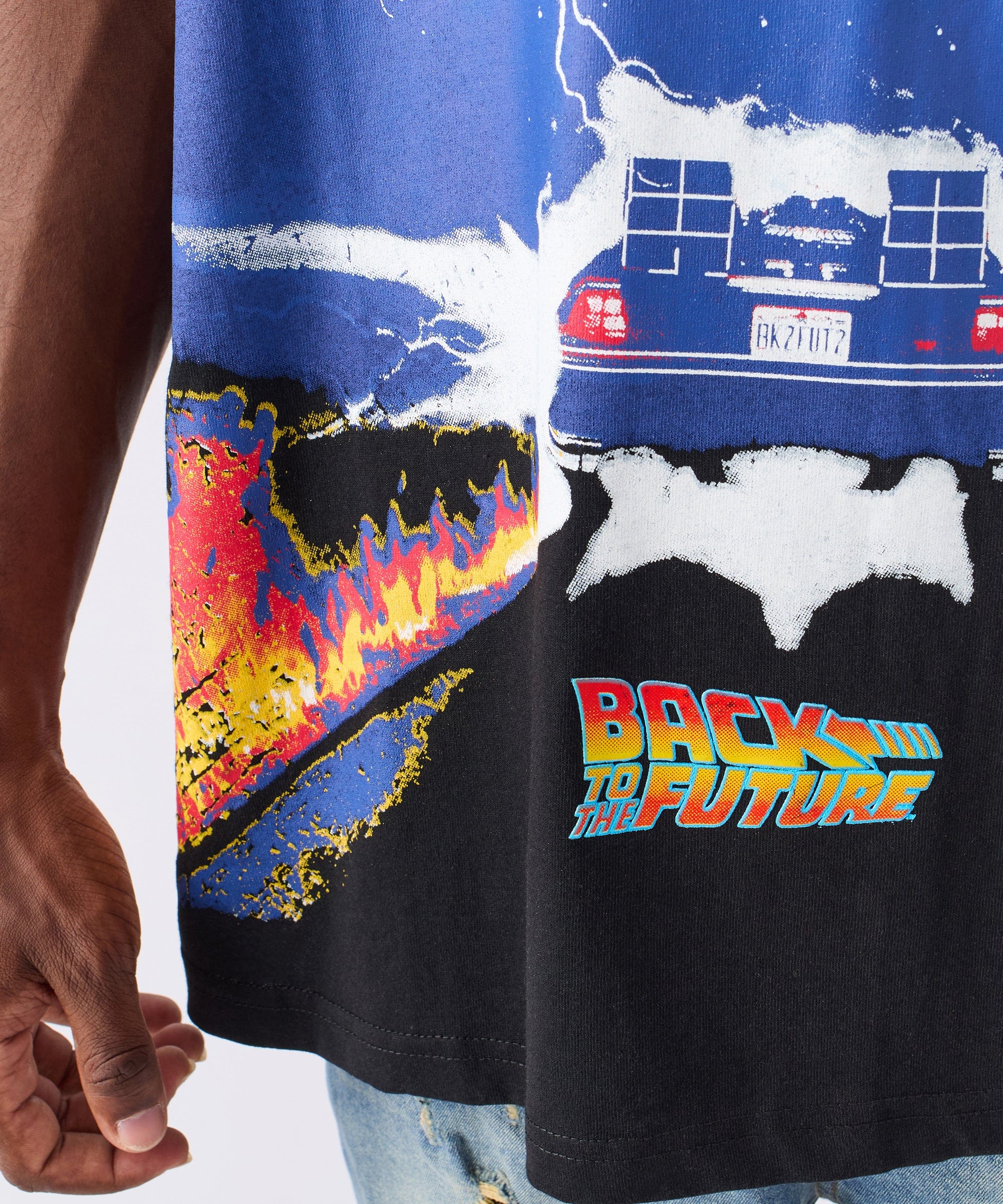 Back To The Future We Don't Need Roads Short Sleeve Tee - Black