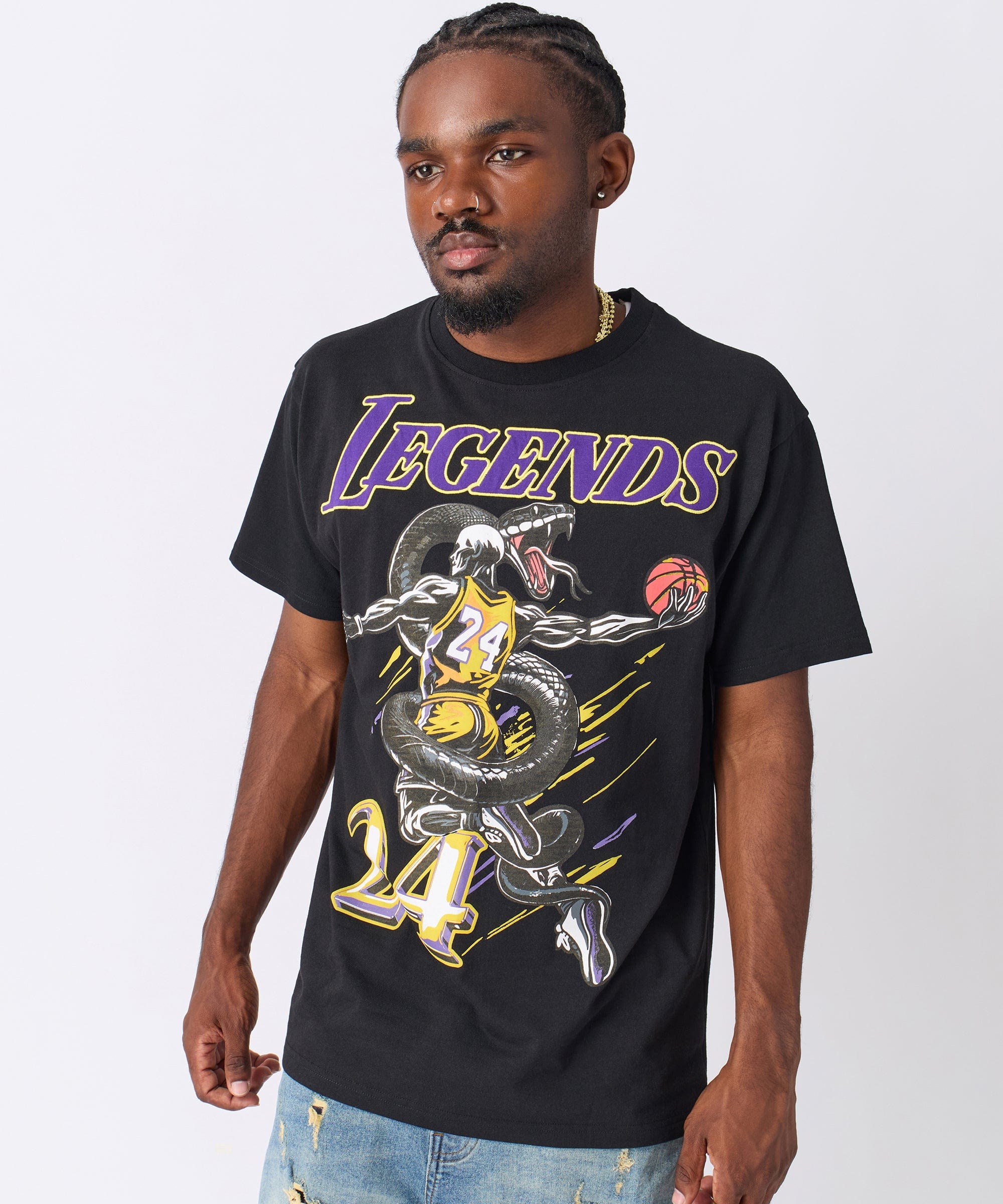 Legends 24 Applique Short Sleeve Tee - Black