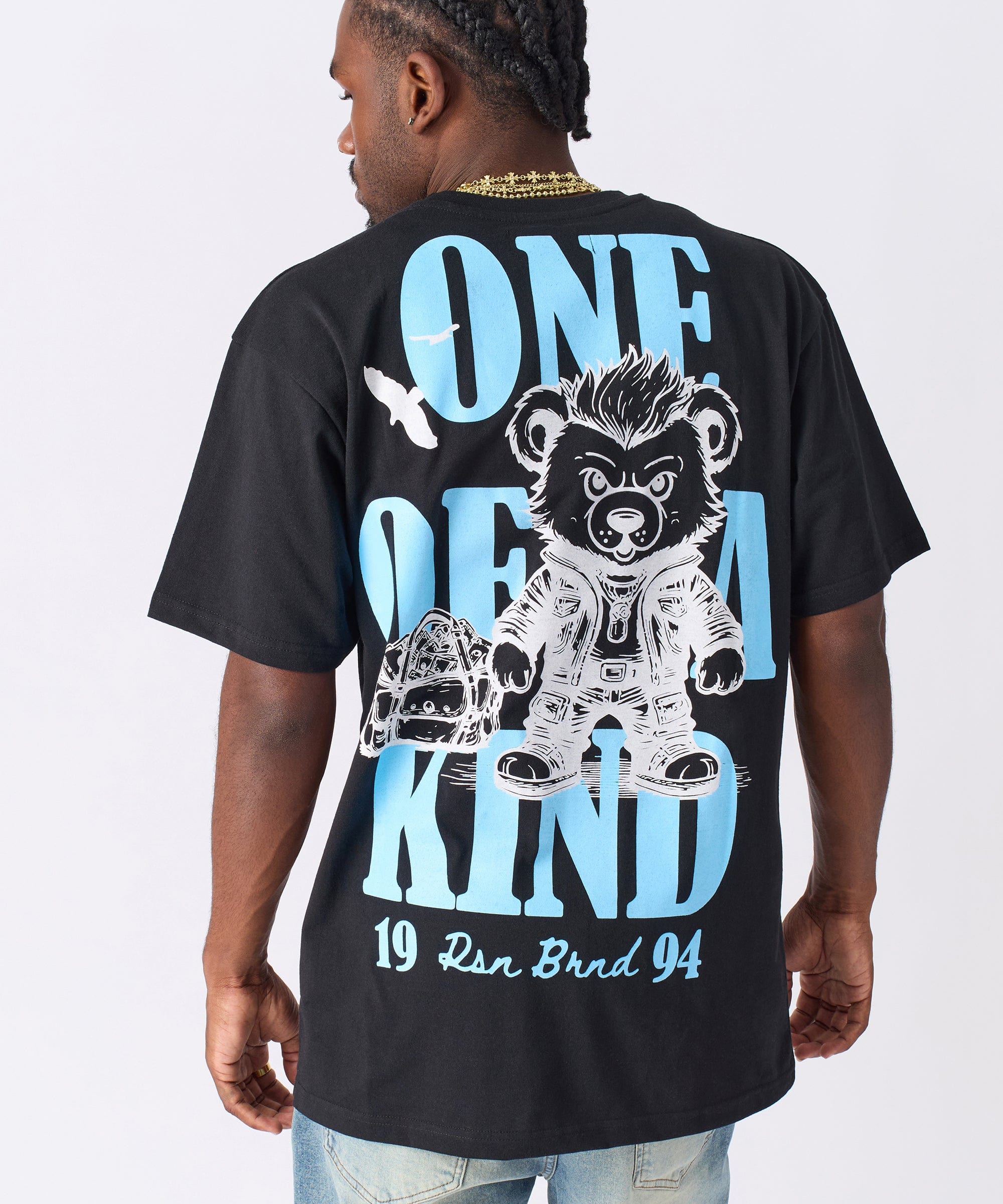 Built Different Rhinestone Short Sleeve Tee - Black