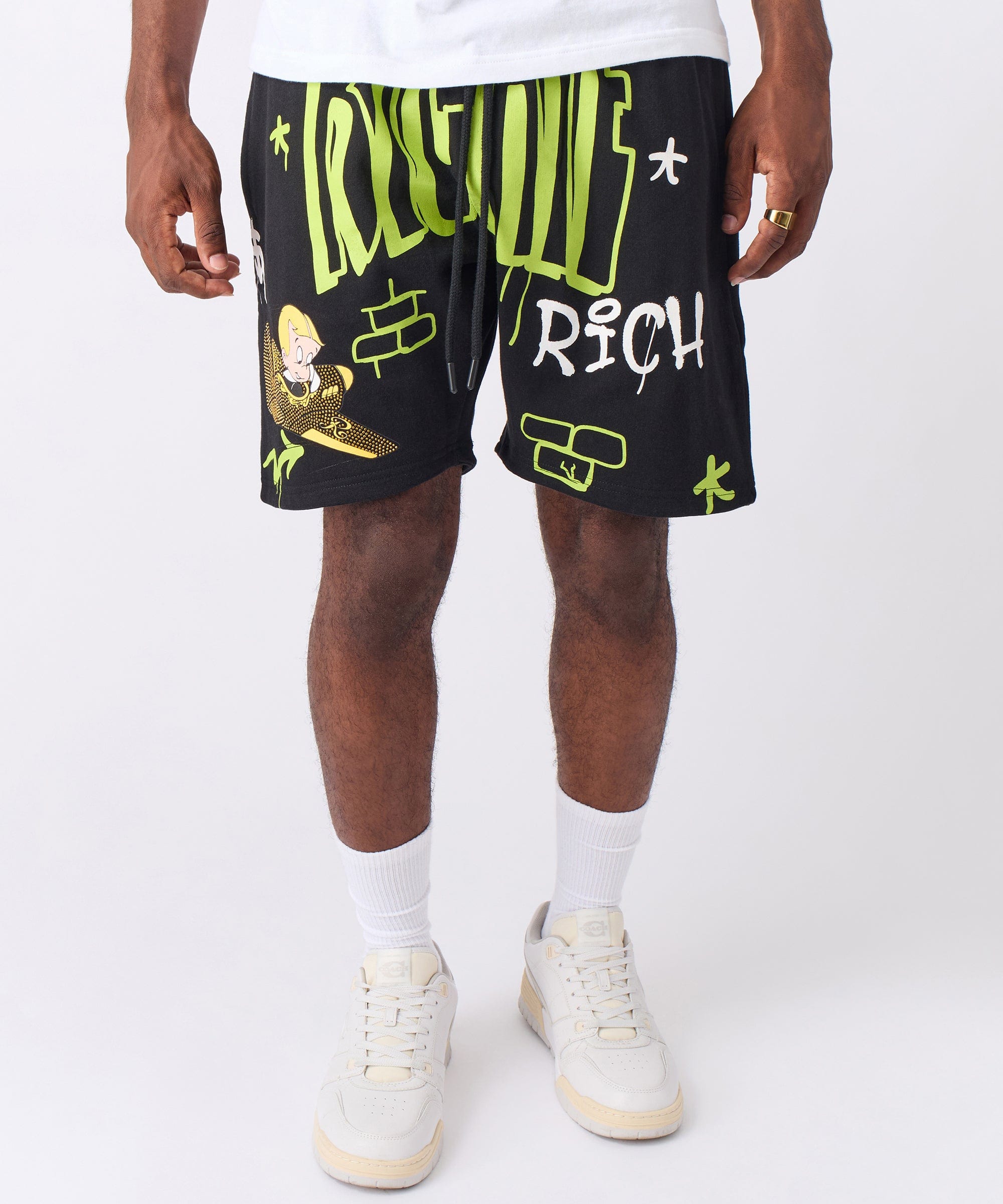 Richie Rich Rhinestone Short - Black