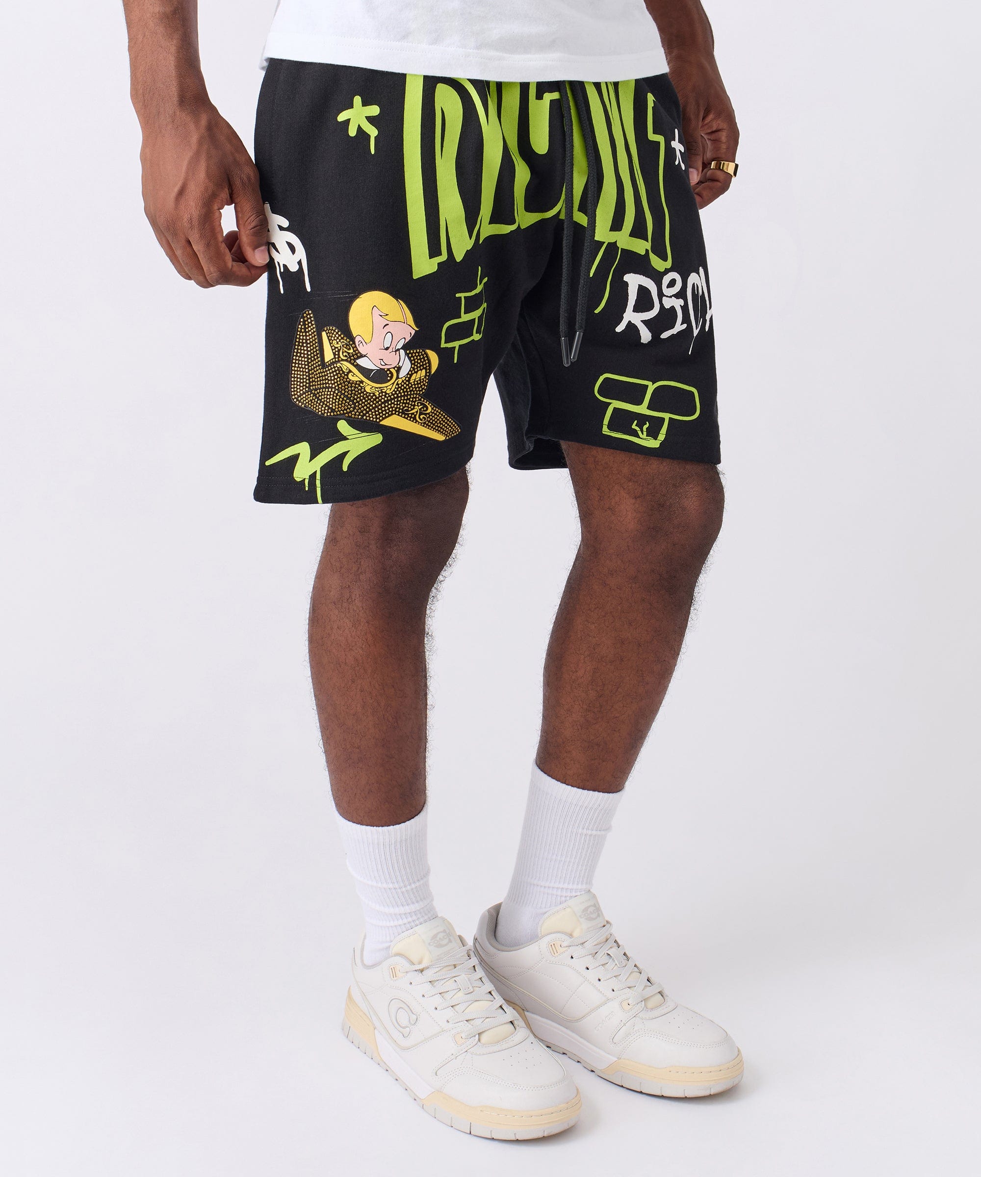 Richie Rich Rhinestone Short - Black
