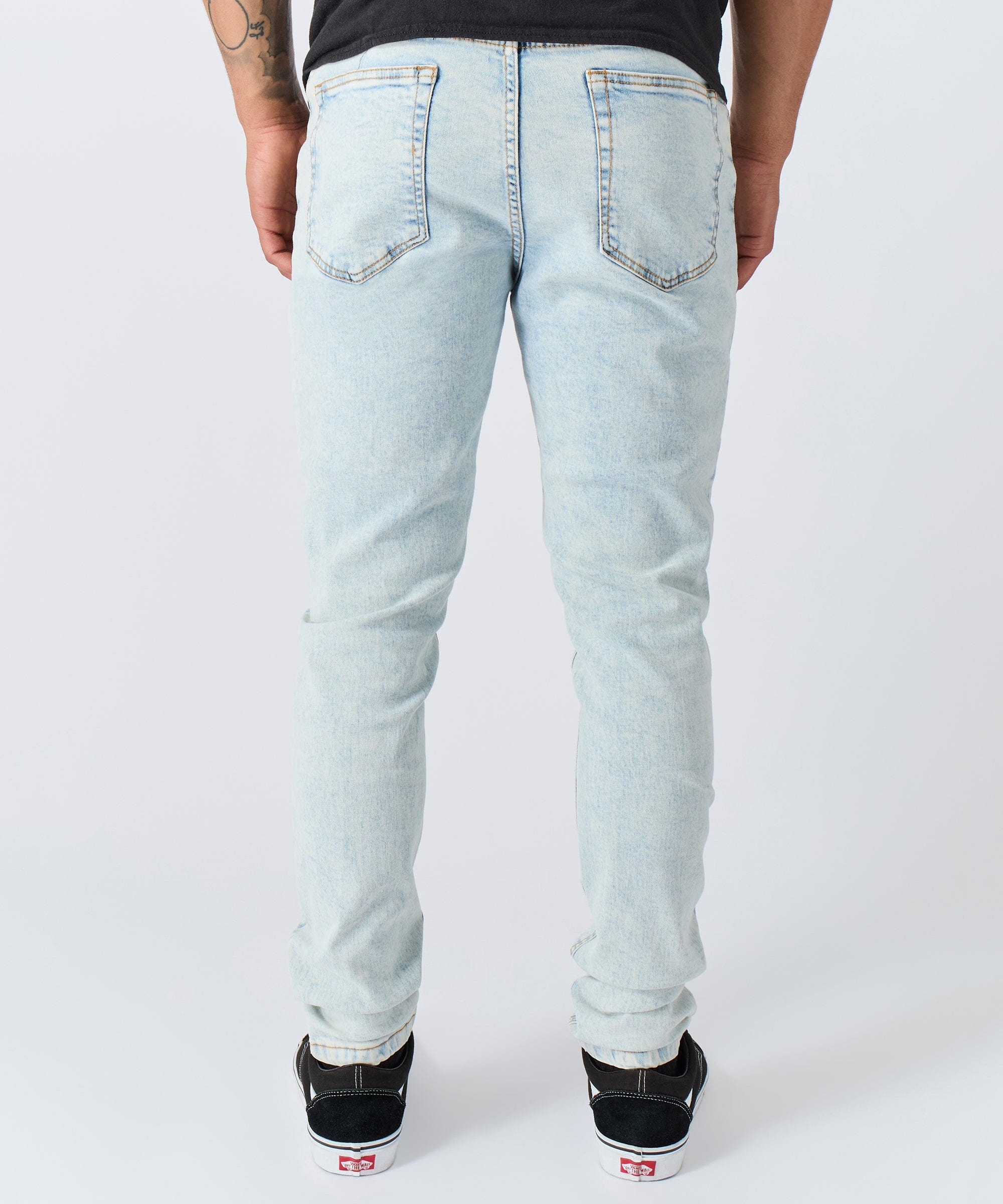 Destroyed Rip Denim Jeans - Light Blue