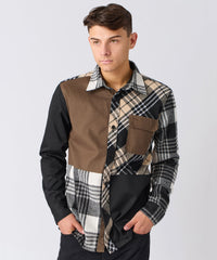 Snakes Flannel Long Sleeve Shirt - Grey
