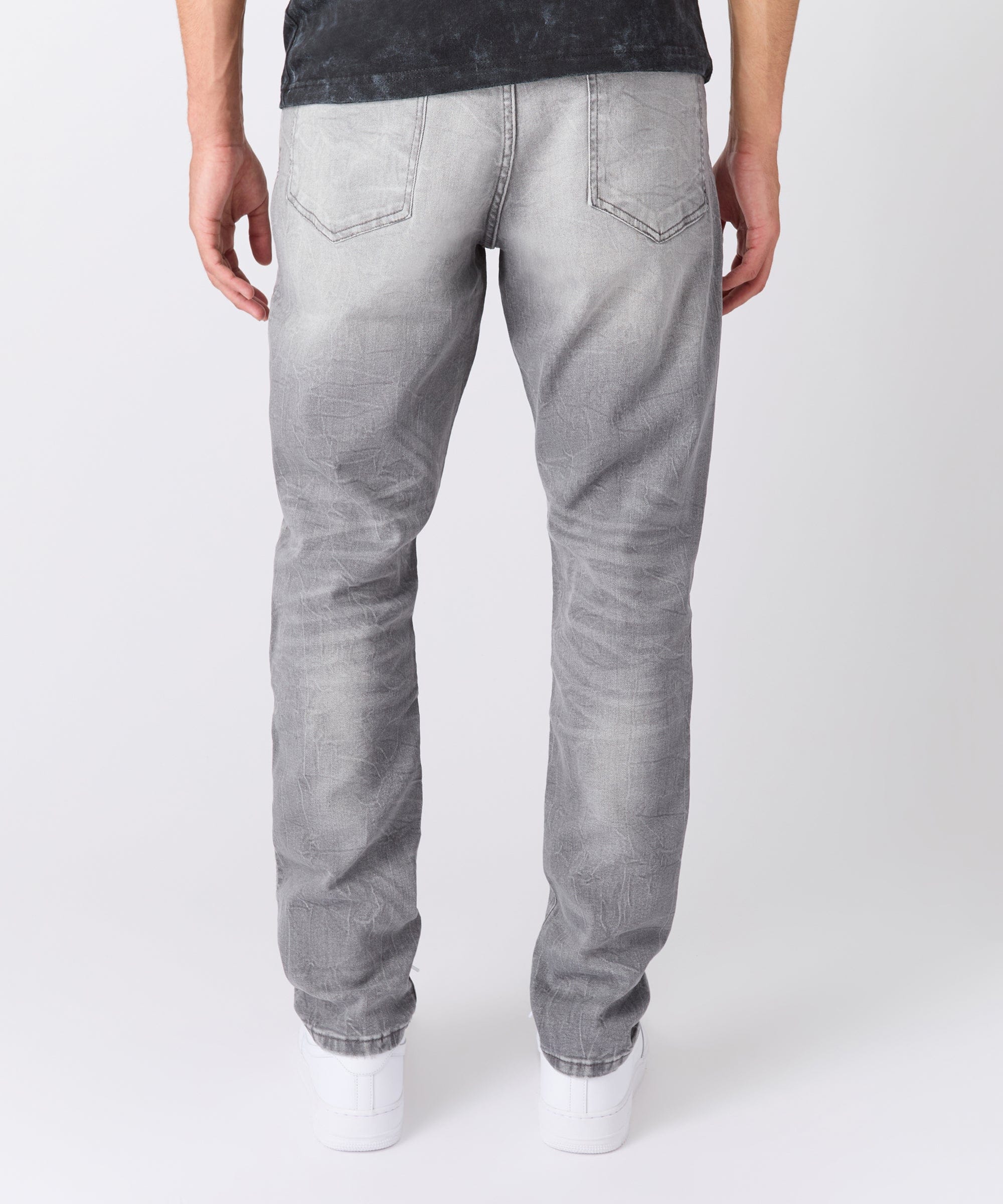 Distressed Ripped And Repaired Denim Jeans - Grey
