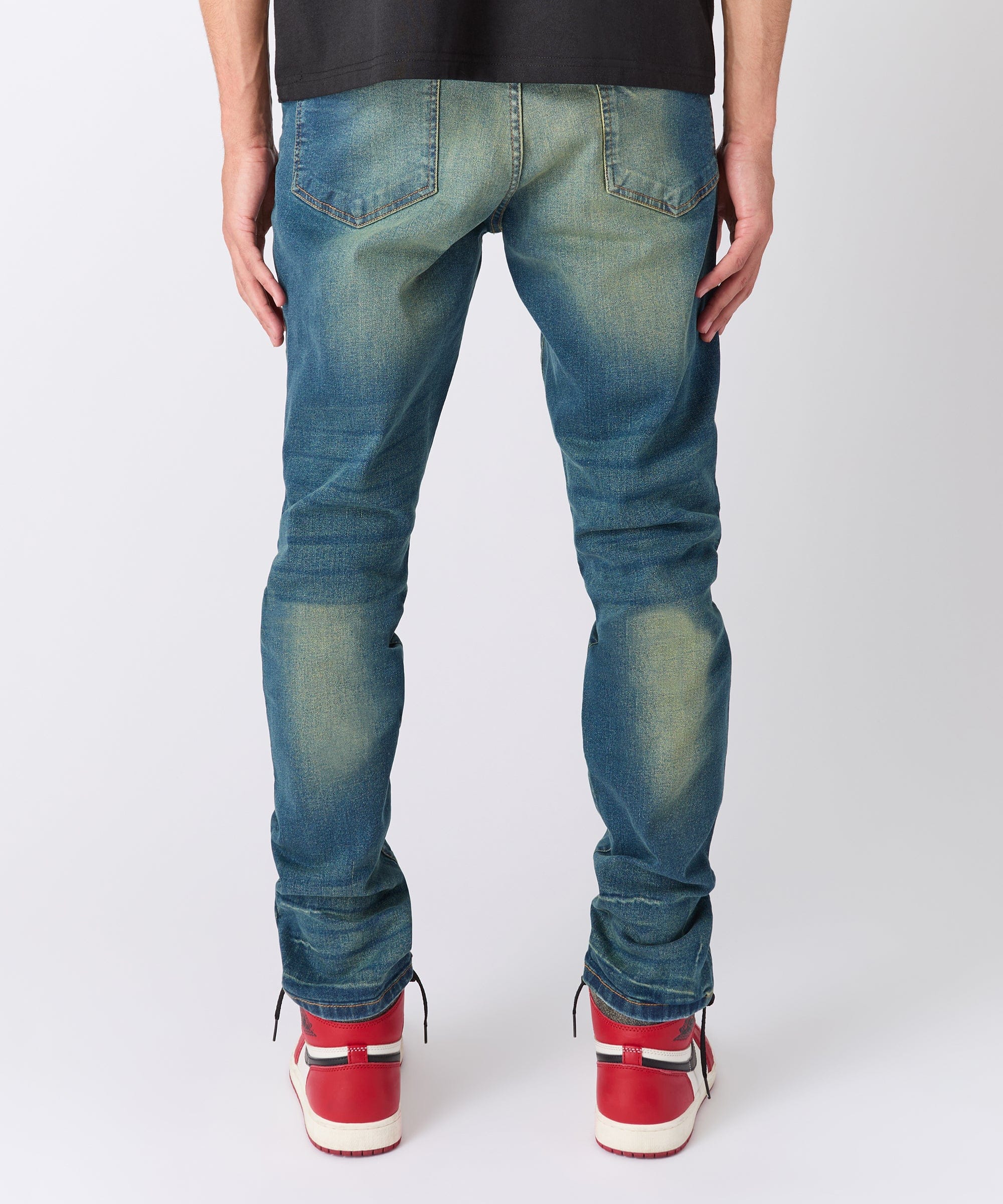 Rip and Repair Denim Jeans - Vintage Blue