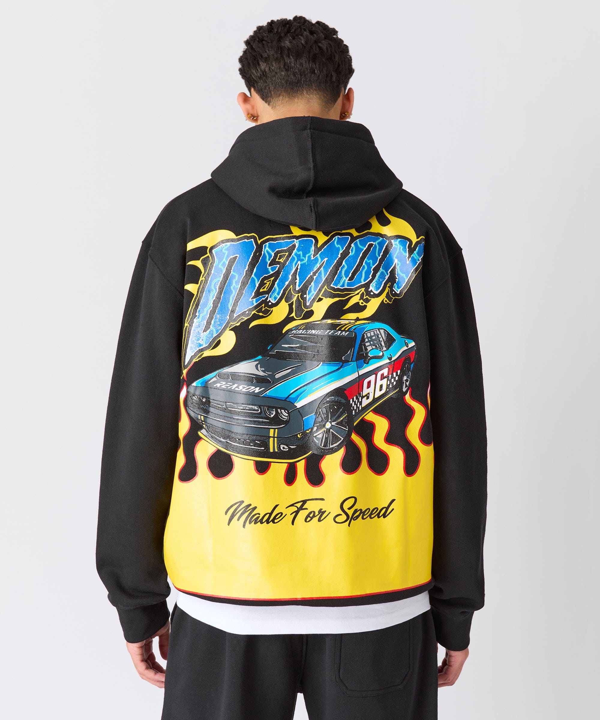 Dodge Demon Applique Full Zip Hoodie - Black