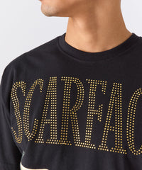 Scarface Rhinestones Short Sleeve Tee - Black