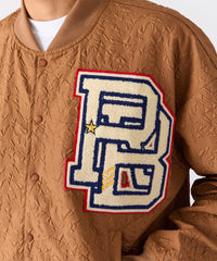 Coaches Reason Chenille Patched Jacket - Brown