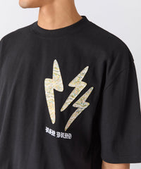 Lighting Applique Short Sleeve Tee - Black