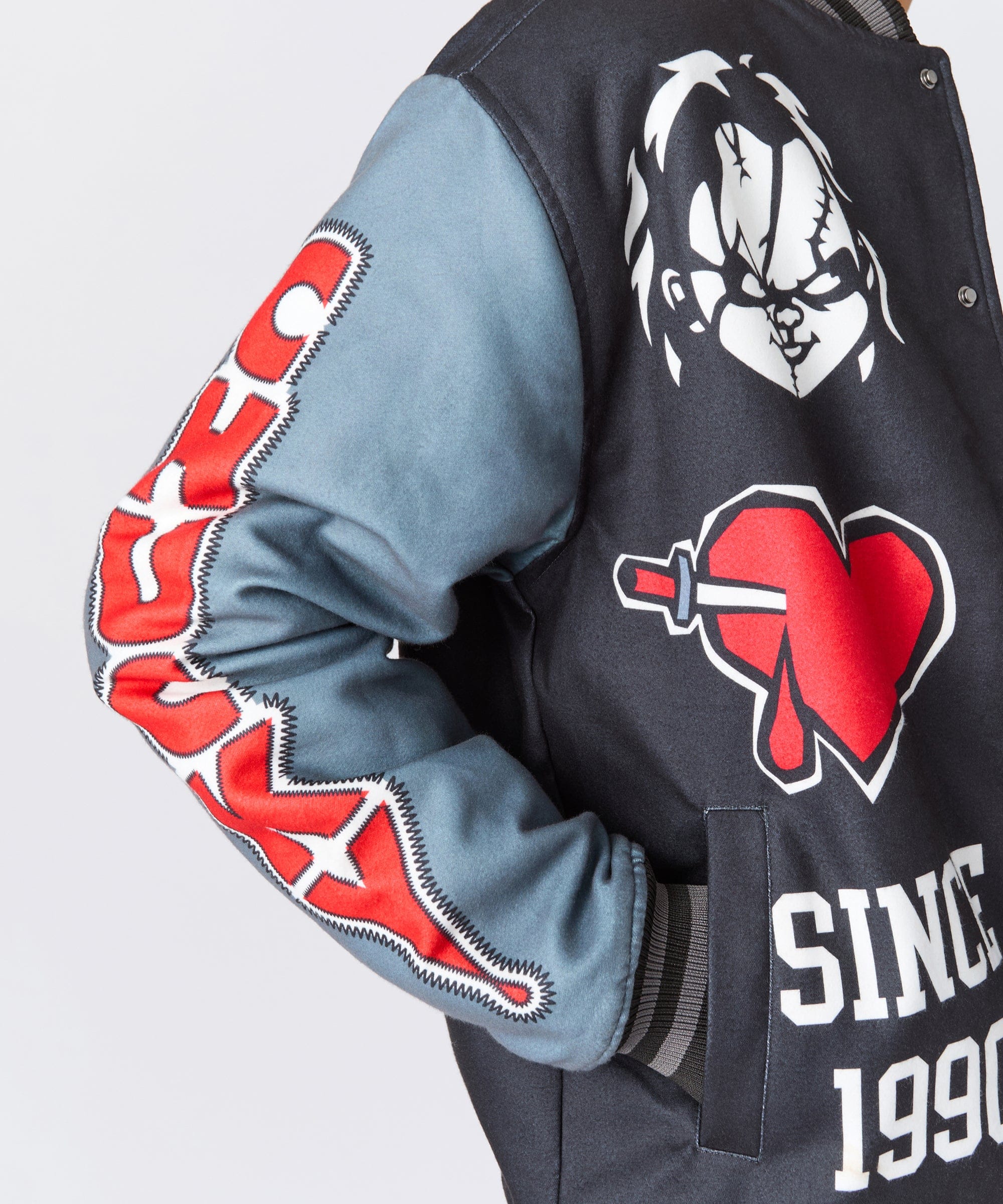 Chucky Nice Guy Varsity Jacket - Black