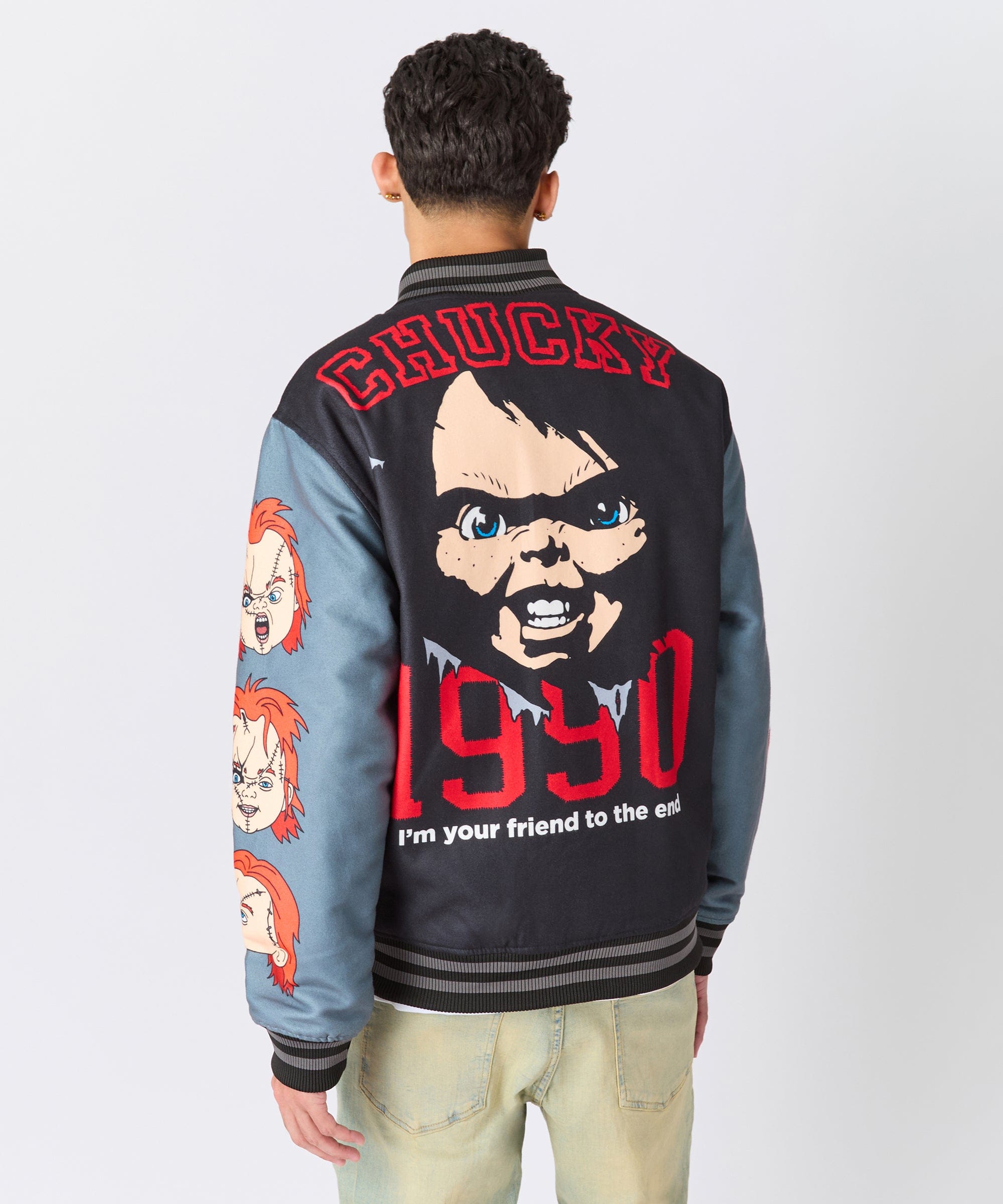 Chucky Nice Guy Varsity Jacket - Black
