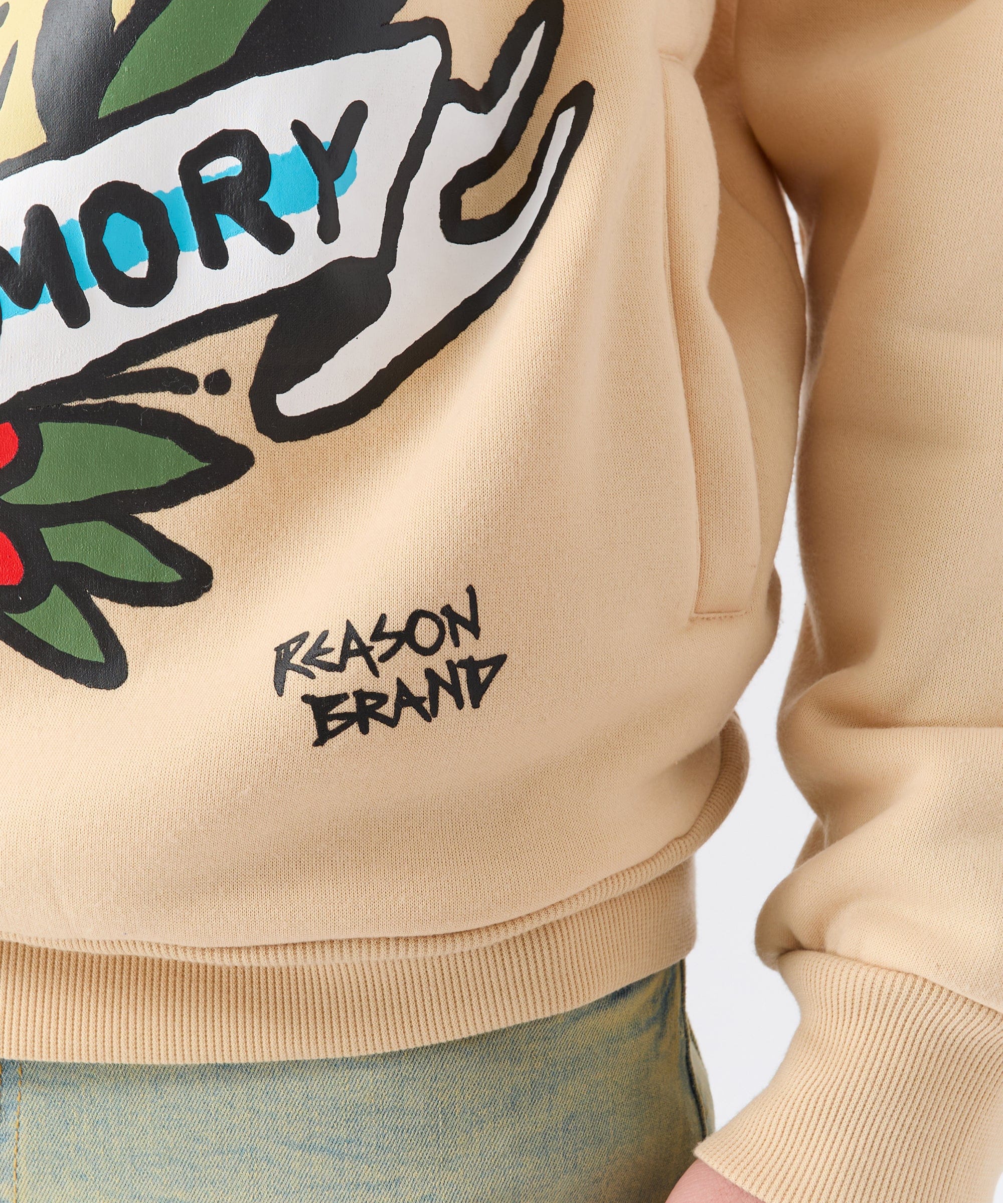 In Memory Of Graphic Print Hoodie - Khaki