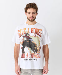 Save A Horse Vintage Short Sleeve Tee - White