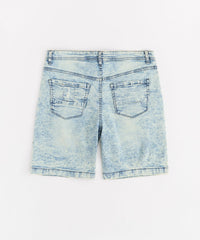 Destroyed Denim Short - Dark Blue