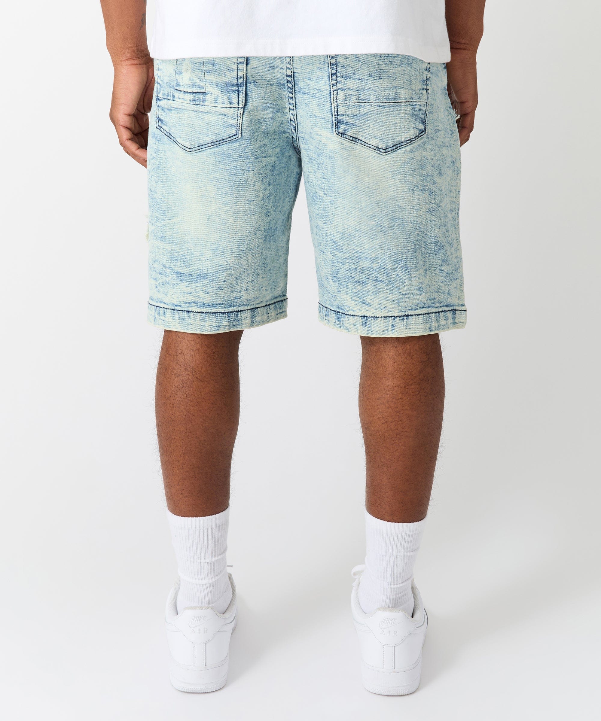 Destroyed Denim Short - Dark Blue